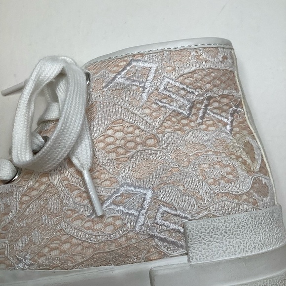 ASH Ghibly Lace High-Top Platform Sneakers in Pinksalt/White Size 5.5 - Picture 6 of 13